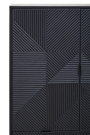 Jakara Black Finish Cabinet detail image – Xshowhome furniture