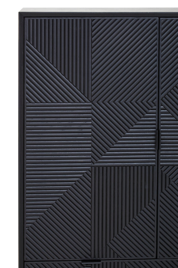 Jakara Black Finish Cabinet detail image – Xshowhome furniture