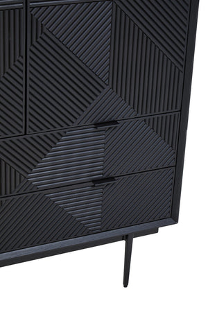 Jakara Black Finish Cabinet detail image – Xshowhome furniture