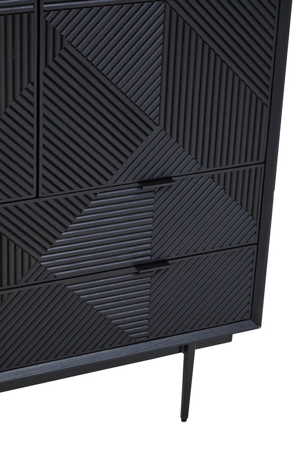 Jakara Black Finish Cabinet detail image – Xshowhome furniture