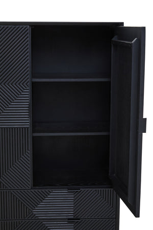 Jakara Black Finish Cabinet detail image – Xshowhome furniture