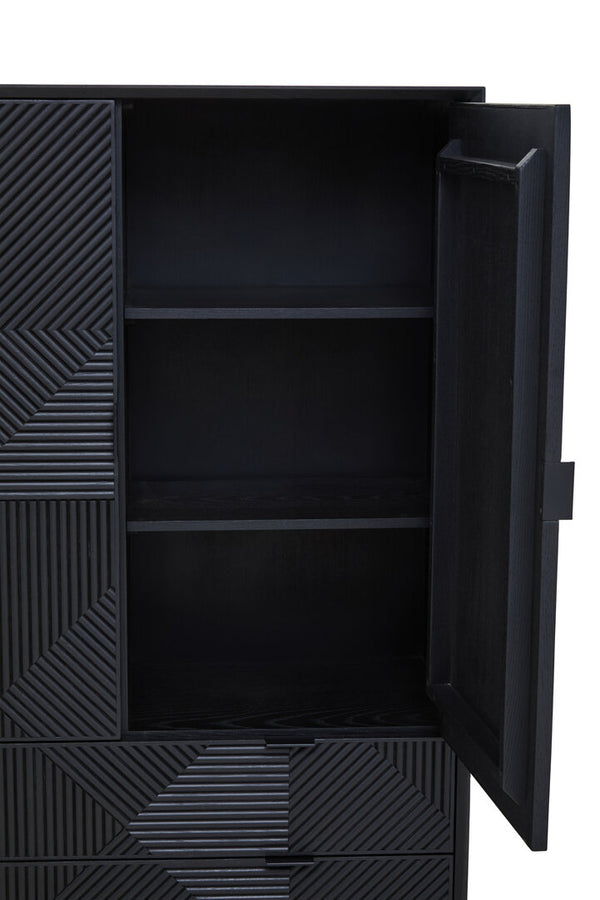 Jakara Black Finish Cabinet detail image – Xshowhome furniture