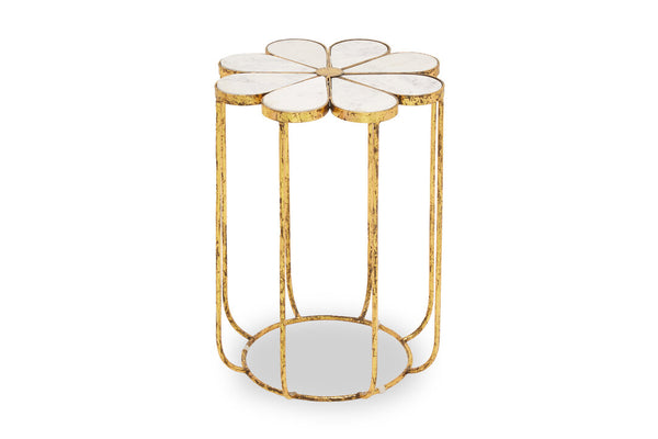 Rabia Petal Side Table With Marble Top detail image – Xshowhome furniture
