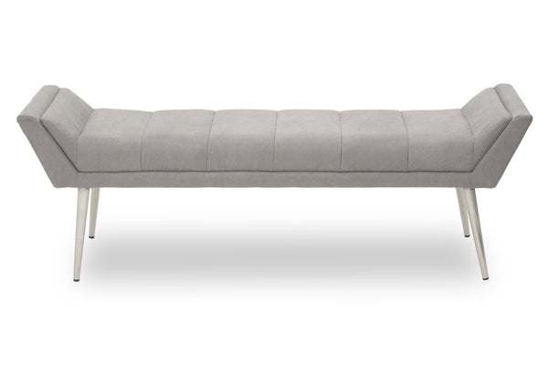 Gilden Grey Bench With Angular Base detail image – Xshowhome furniture