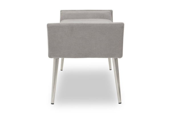 Gilden Grey Bench With Angular Base detail image – Xshowhome furniture