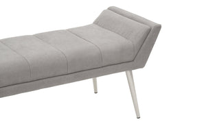 Gilden Grey Bench With Angular Base detail image – Xshowhome furniture