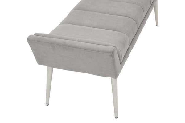 Gilden Grey Bench With Angular Base detail image – Xshowhome furniture