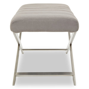 Gilden Grey Bench With Cross Base – Xshowhome furniture