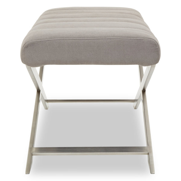 Gilden Grey Bench With Cross Base – Xshowhome furniture