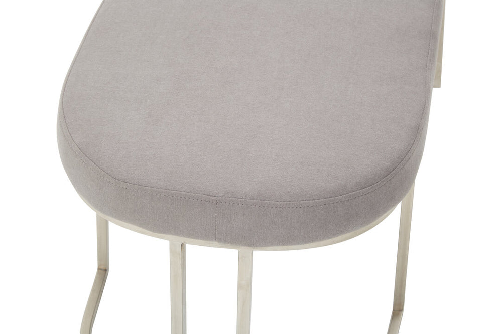 Gilden Grey Bench With Curved Base – Xshowhome furniture