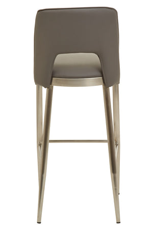 Gilden Grey Leather Effect Bar Chair detail image – Xshowhome furniture