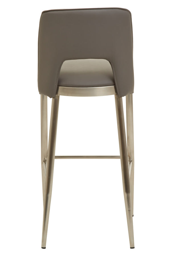 Gilden Grey Leather Effect Bar Chair detail image – Xshowhome furniture