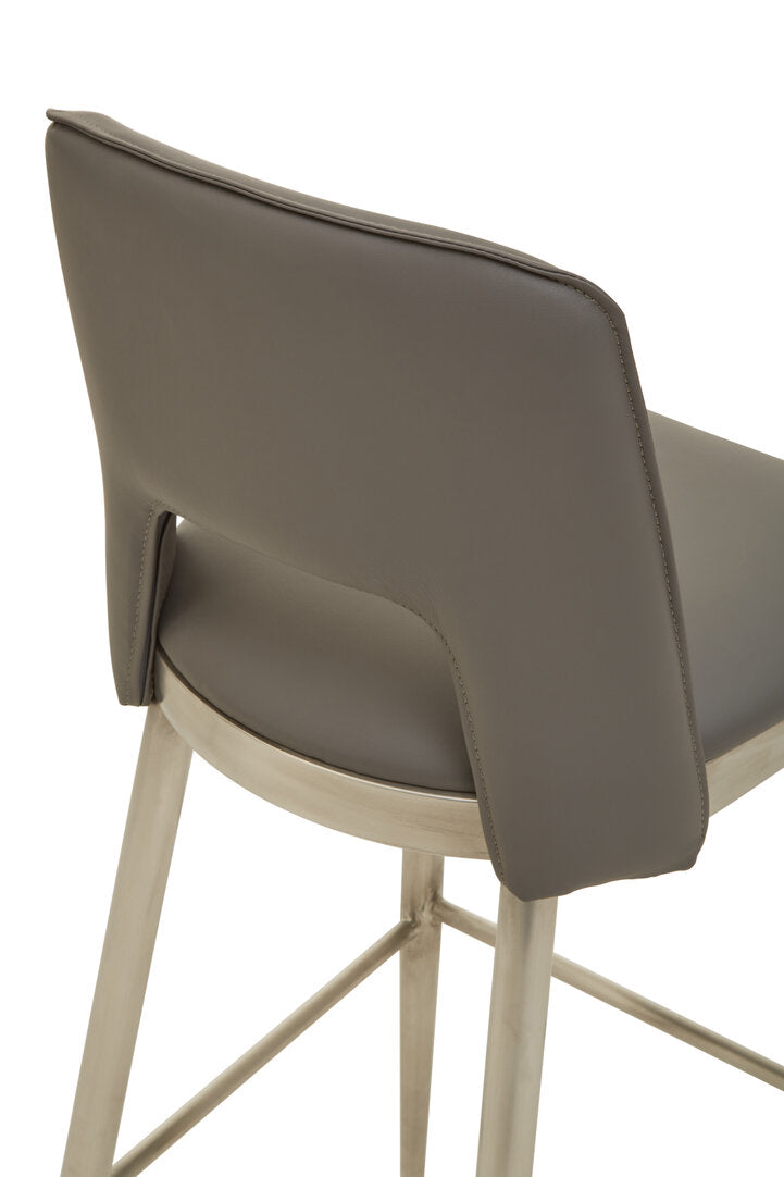 Gilden Grey Leather Effect Bar Chair – Xshowhome furniture