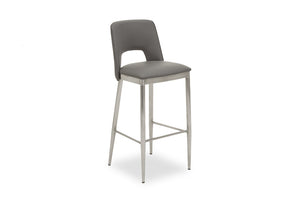 Gilden Grey Leather Effect Bar Chair – Xshowhome furniture