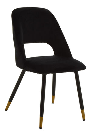 Warren Black Velvet Dining Chair detail image – Xshowhome furniture