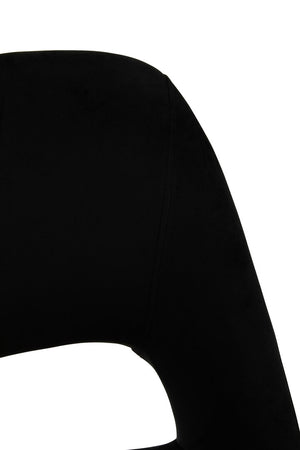 Warren Black Velvet Dining Chair detail image – Xshowhome furniture
