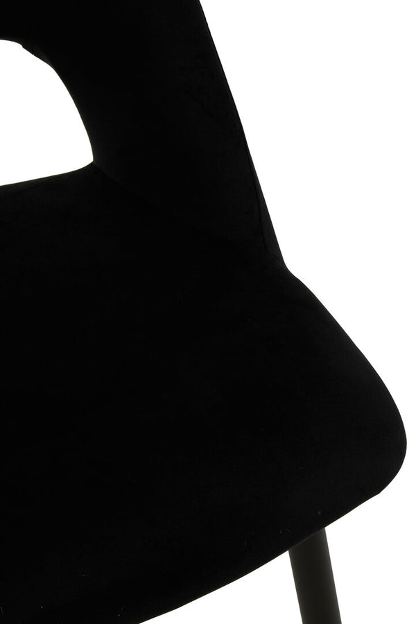 Warren Black Velvet Dining Chair detail image – Xshowhome furniture