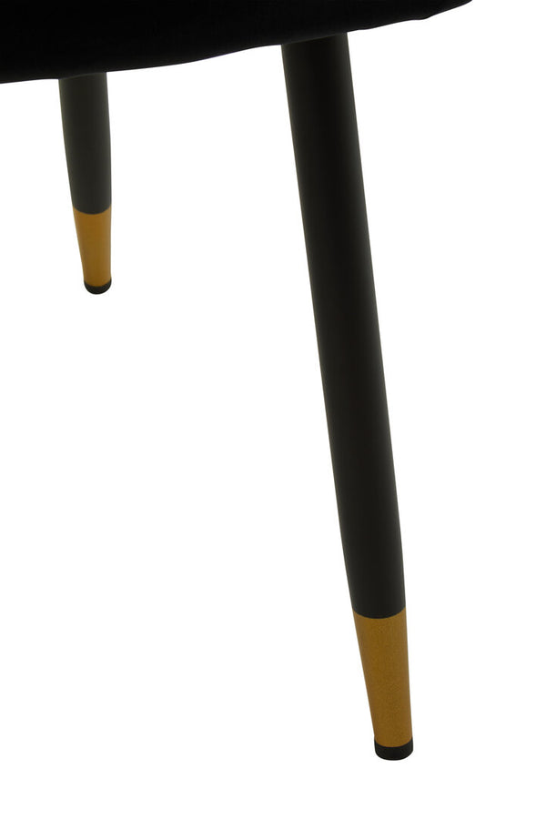 Warren Black Velvet Dining Chair detail image – Xshowhome furniture