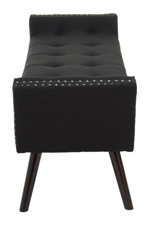 Alea Black Fabric Bench detail image – Xshowhome furniture