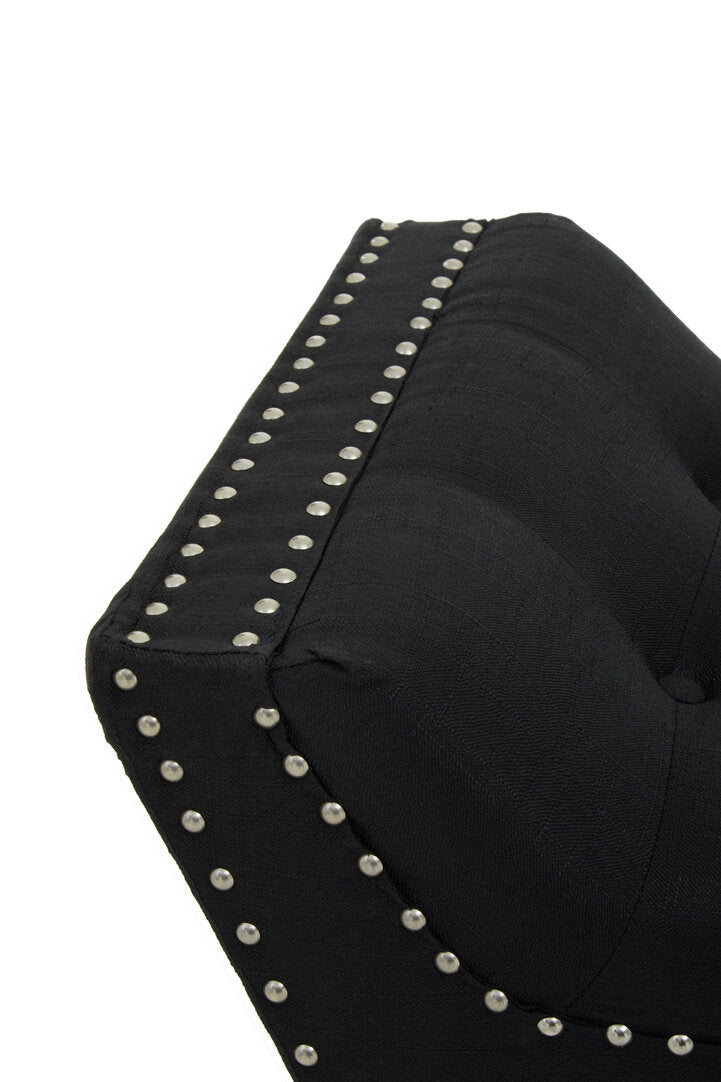 Alea Black Fabric Bench – Xshowhome furniture