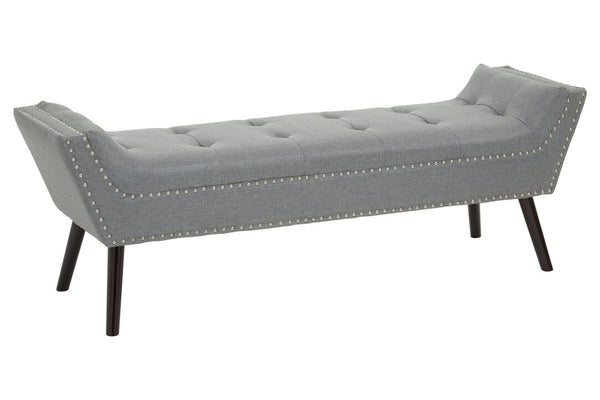 Alea Grey Fabric Bench detail image – Xshowhome furniture