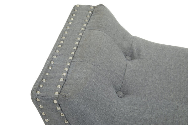 Alea Grey Fabric Bench detail image – Xshowhome furniture