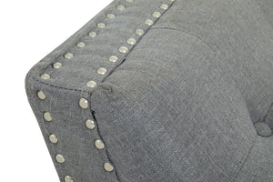 Alea Grey Fabric Bench detail image – Xshowhome furniture