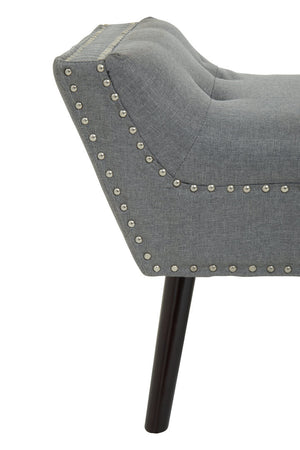 Alea Grey Fabric Bench detail image – Xshowhome furniture