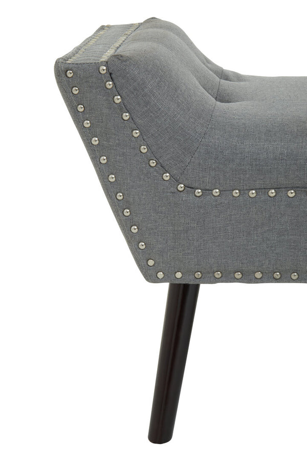 Alea Grey Fabric Bench detail image – Xshowhome furniture