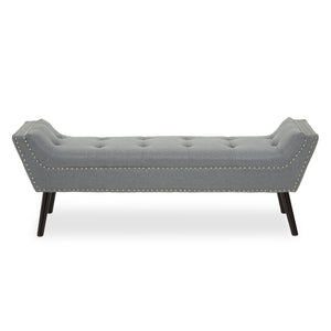 Alea Grey Fabric Bench – Xshowhome furniture