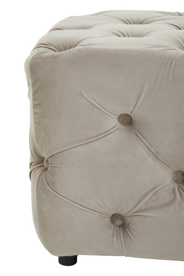 Alea Mink Velvet Button Tufted Bench detail image – Xshowhome furniture