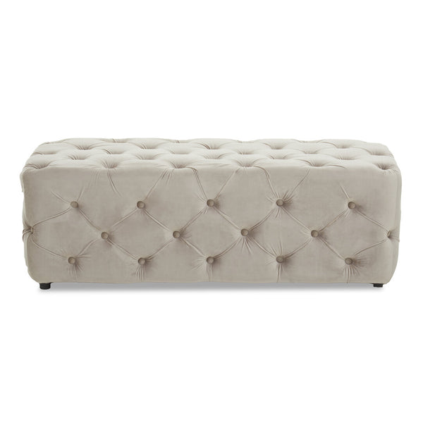 Alea Mink Velvet Button Tufted Bench detail image – Xshowhome furniture