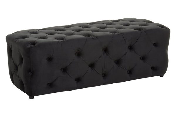 Alea Black Velvet Bench detail image – Xshowhome furniture