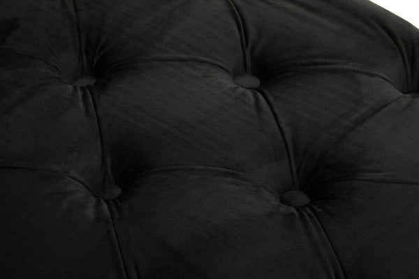 Alea Black Velvet Bench detail image – Xshowhome furniture