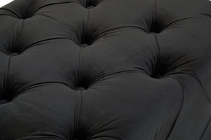 Alea Black Velvet Bench detail image – Xshowhome furniture