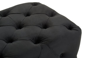 Alea Black Velvet Bench detail image – Xshowhome furniture