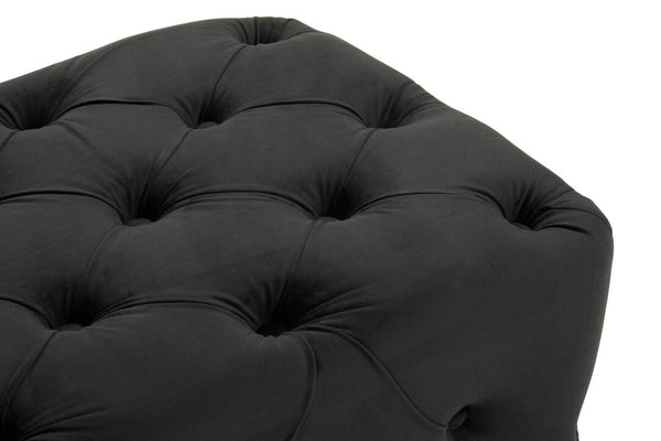 Alea Black Velvet Bench detail image – Xshowhome furniture