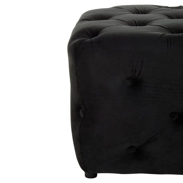 Alea Black Velvet Bench detail image – Xshowhome furniture