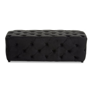 Alea Black Velvet Bench detail image – Xshowhome furniture