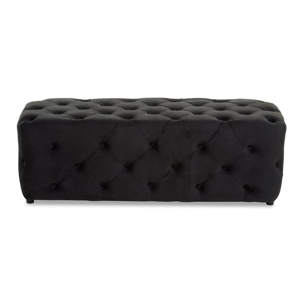 Alea Black Velvet Bench detail image – Xshowhome furniture