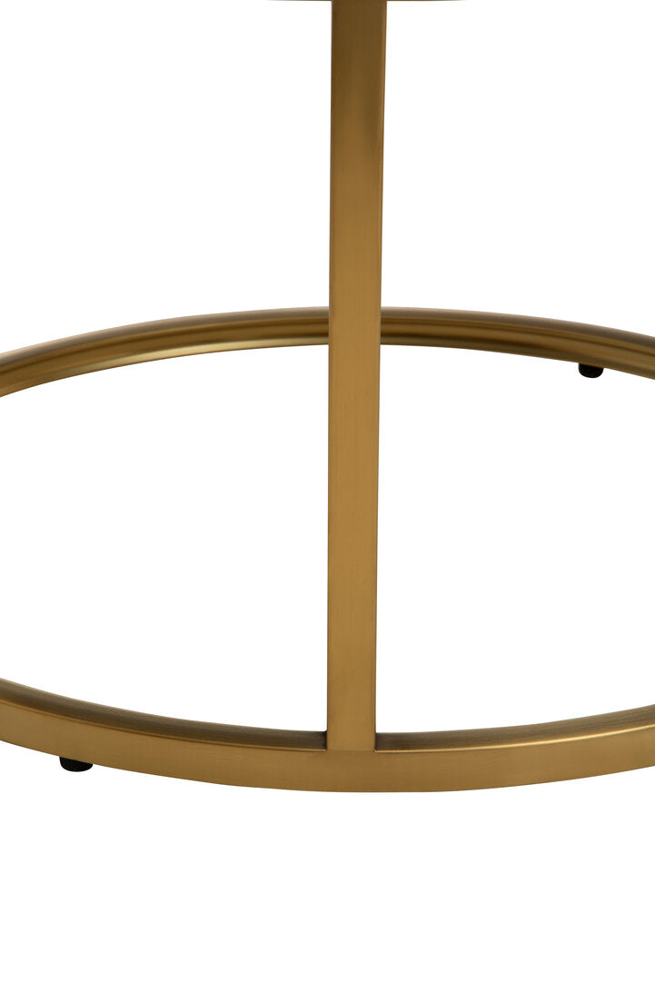 Alana Set of 2 Gold and Black Round Nesting Coffee Tables – Xshowhome furniture