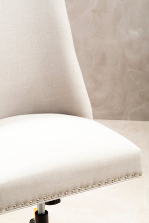 Washington Natural Fabric Home Office Chair detail image – Xshowhome furniture