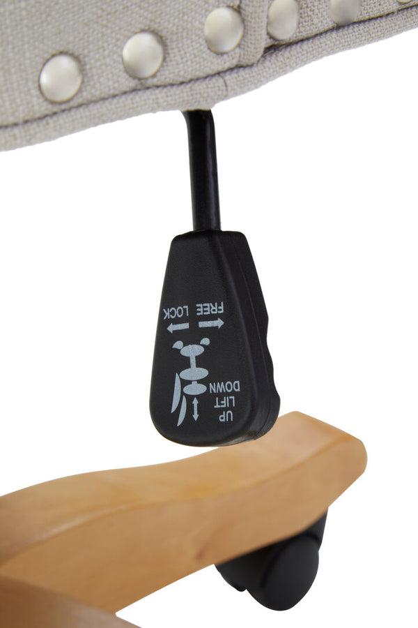 Washington Natural Fabric Home Office Chair detail image – Xshowhome furniture