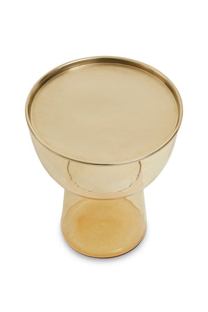 Martini Amber Glass Side Table detail image – Xshowhome furniture
