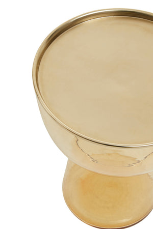 Martini Amber Glass Side Table detail image – Xshowhome furniture