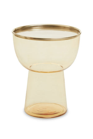 Martini Amber Glass Side Table detail image – Xshowhome furniture