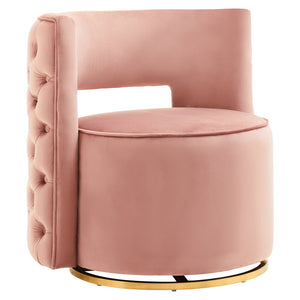 Yasmeen Pink Velvet Swivel Chair – Xshowhome furniture