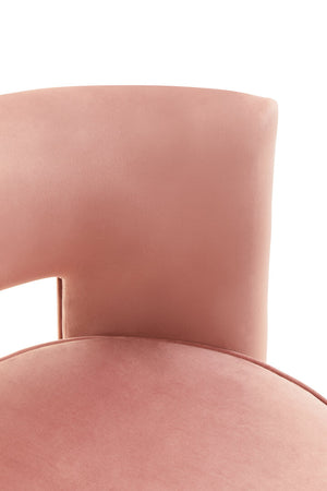 Yasmeen Pink Velvet Swivel Chair detail image – Xshowhome furniture