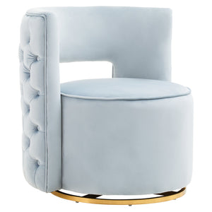 Yasmeen Blue Velvet Swivel Chair – Xshowhome furniture