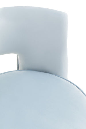 Yasmeen Blue Velvet Swivel Chair detail image – Xshowhome furniture